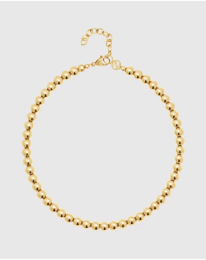 Nialaya Jewellery - Women's Gold Glow Beaded Choker