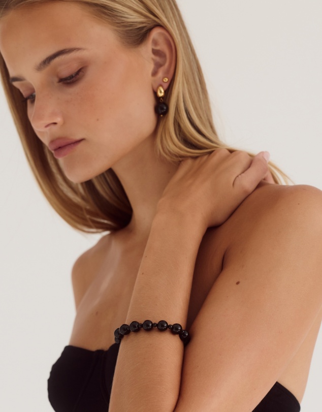 CENDRE - Constance Bracelet | Black Agate