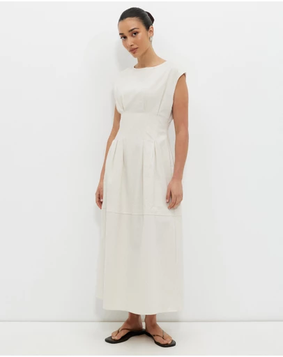 Calli - Gordon Pintuck Linen Blend Dress