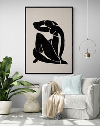Inka Arthouse - Black Nude by Henri Matisse Art Print