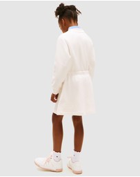 Tommy Hilfiger - Heart Embroidery Drawstring Waist Sweatshirt Dress - Kids