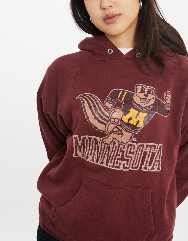 Vintage by The Real Deal - Pre Loved - Vintage 80s Champion NCAA Minnesota Golden Gophers Hooded Sweatshirt