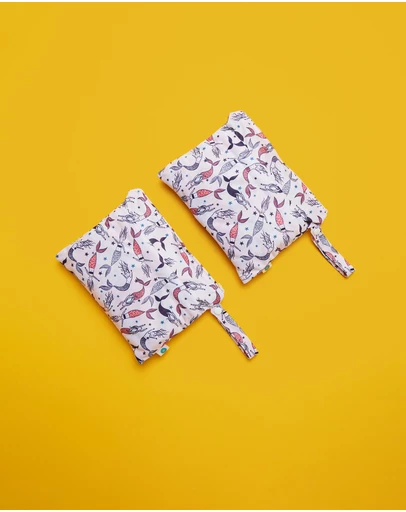 itti bitti - Small Double Pocket Wetbag Pack - Mermaid Wish