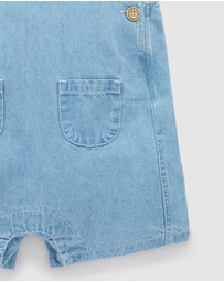 Purebaby - Denim Overall Set -Kids-Babies
