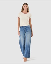 Rolla's - Classic Ringer Tee Petite Logo - Cream