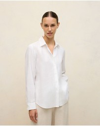 Trenery - Linen Classic Shirt in White