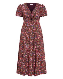 City Chic - Aliya Ditsy Print Maxi Dress
