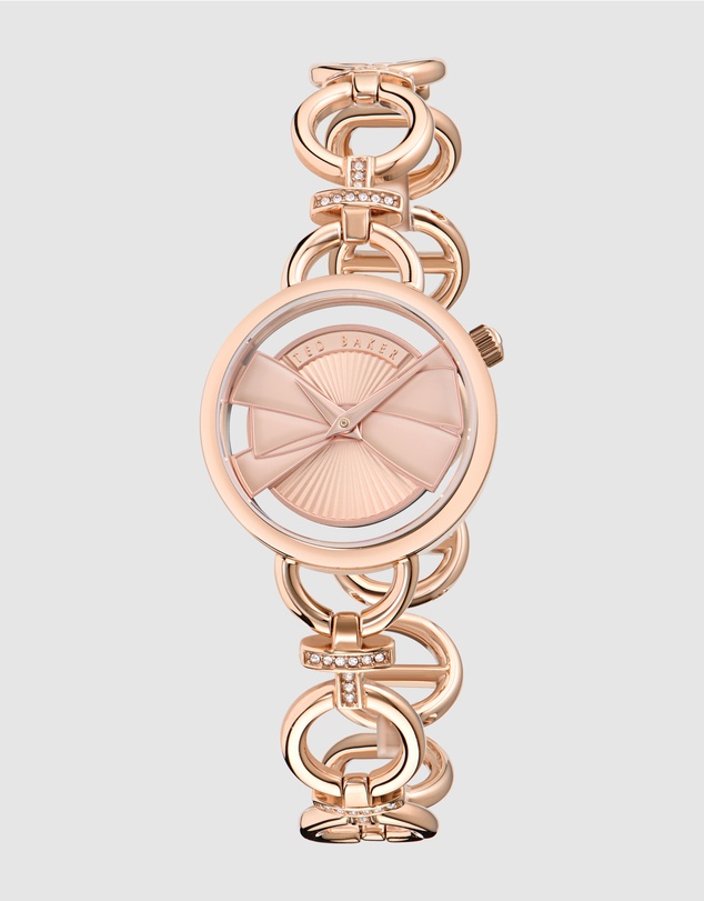 Ted Baker - Lilabel Bow Rose 28mm Gold-Tone Bracelet Watch