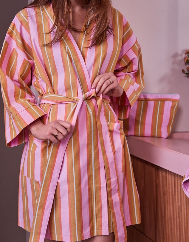 Mosey Me - Sunrise Stripe Short Robe