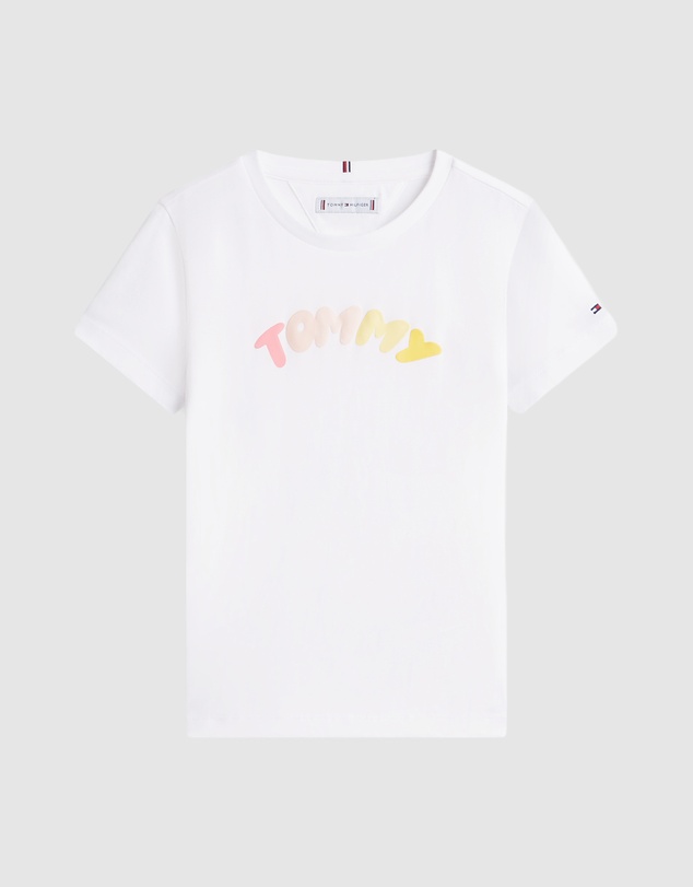 Tommy Hilfiger - Girls Textured Logo Jersey Crew Neck T-Shirt - Teens