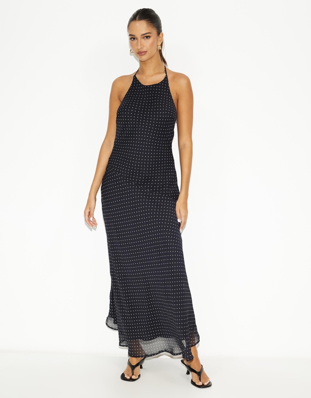 Dazie - Soiree Polka Dot Halter Dress