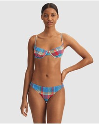 Polo Ralph Lauren - Smocked Madras Devin Hipster Bikini Bottom