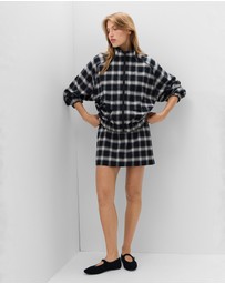 UNISON - Check Mini Skirt