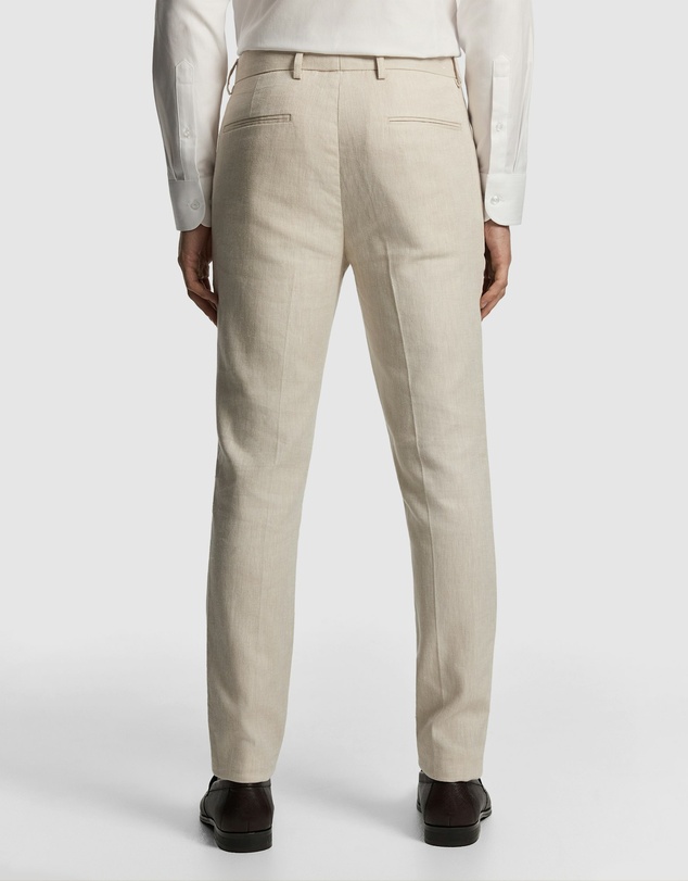 yd. - Carter Stretch Linen Blend Slim Tapered Dress Pant