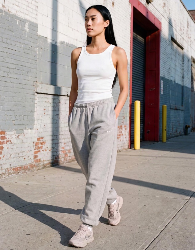 Nike - Studio Fleece Midweight High Rise Oversized Cuff Pants