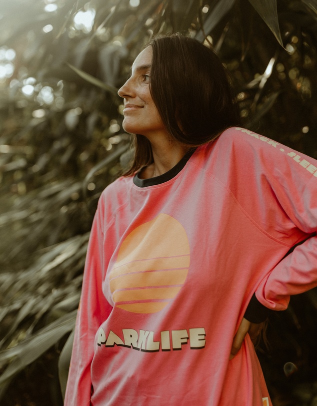 Banabae - Parklife Ladies Long Sleeve Tee - Peony
