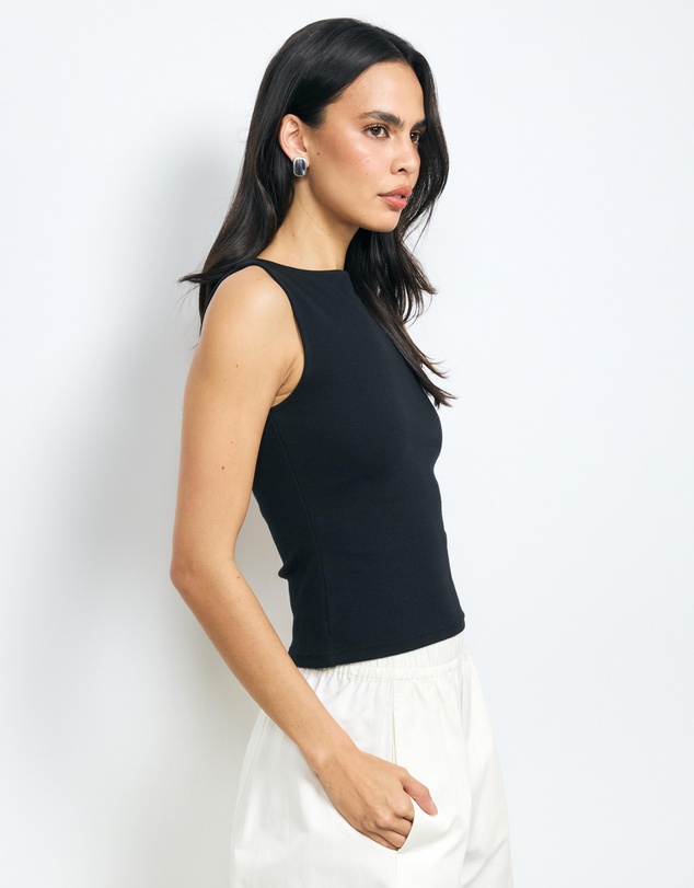 AERE - Ribbed Boat Neck Tank