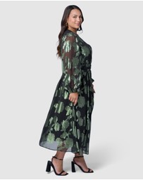 Pink Dusk by Curve Project - Secrets Metallic Maxi Dress