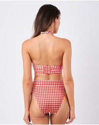 UNE PIECE - High-Cut High-Waisted Bikini Bottom
