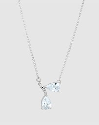 Elli Jewelry - Necklace Zirconia Drop 925 Sterling Silver