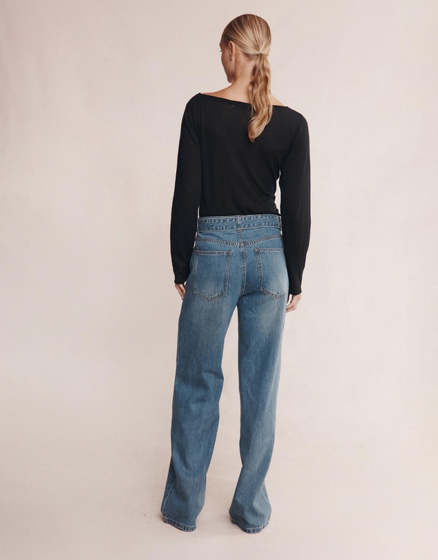 Marle - Belted Wide Leg Jeans