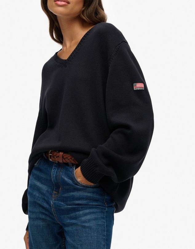 Superdry - Oversized V Neck Jumper