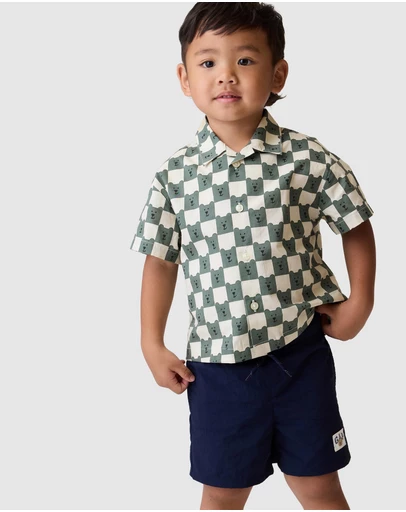 GAP - Short Sleeve Poplin Icon Top - Babies-Kids