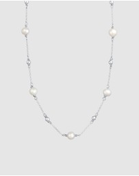 Elli Jewelry - Necklace Spheres Trend Filigree with Freshwater Cultured Pearls in 925 Sterling Silver