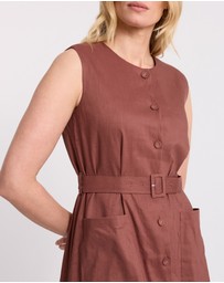 David Lawrence - Sandie Stretch Linen Dress