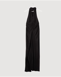 Revibe - Repaired Shona Joy Agnes Halter Neck Maxi Dress - AU 10