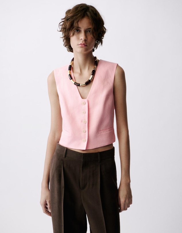 M.N.G - Boreli Linen Suit Waistcoat