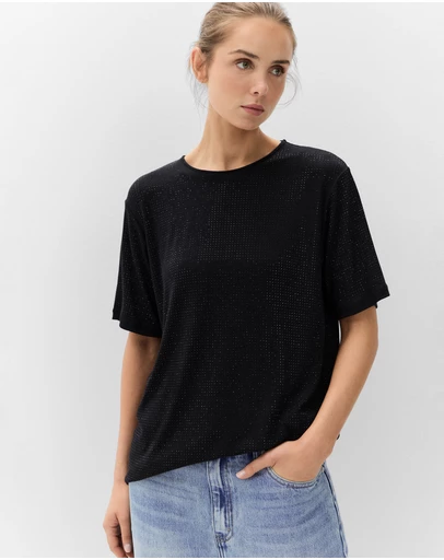 UNISON - Metallic Crew Tee