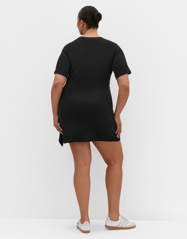 City Chic - Plus size Gina Waist Detail Mini Dress - black