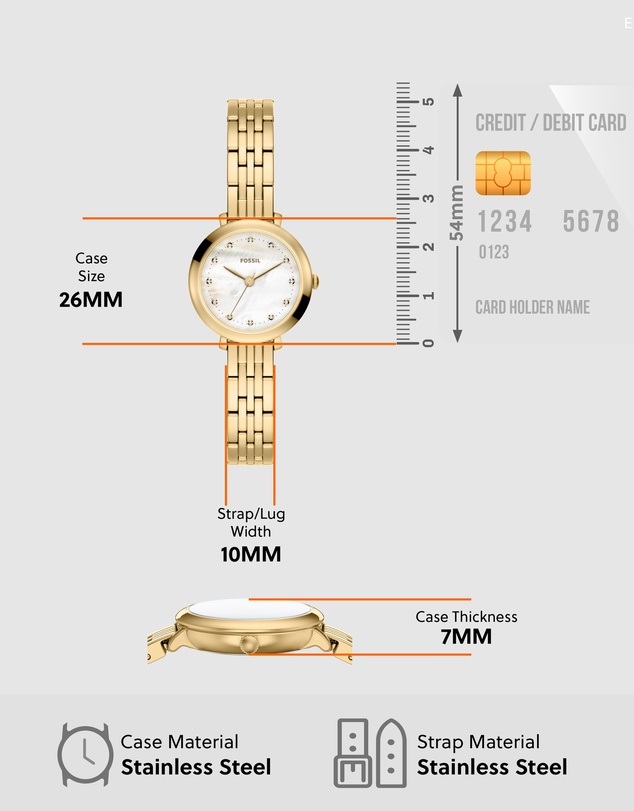 Fossil - Heidi Gold Tone Analogue Watch