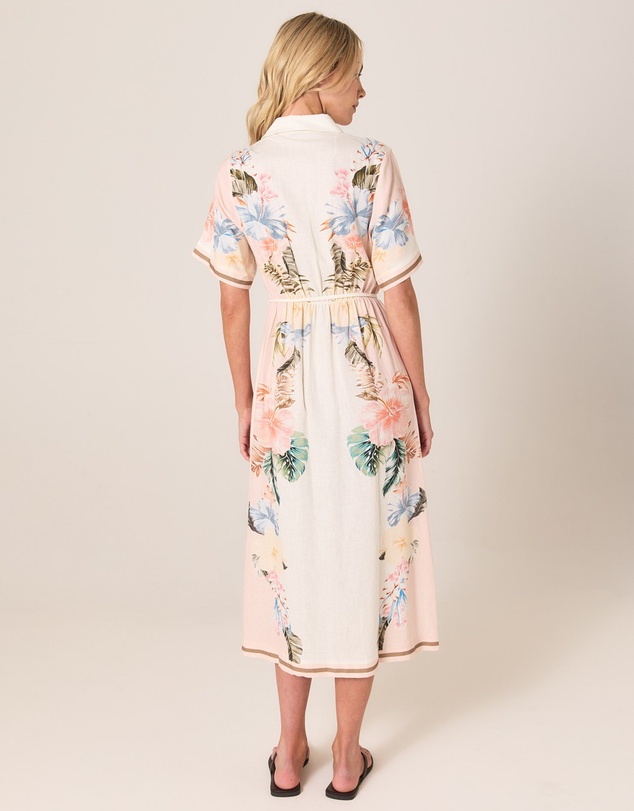 Fate + Becker - Solara Placement Print Shirt Dress