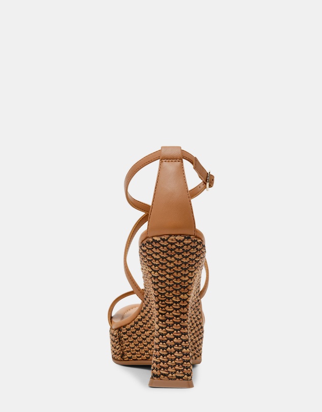 Steve Madden - Caliana Tan Multi Wedge Heels