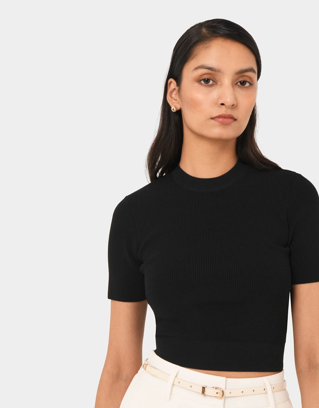Forcast - Murphy Crop Knit Top