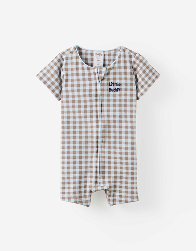 Cotton On Kids - Growie Short Sleeve Zip Romper