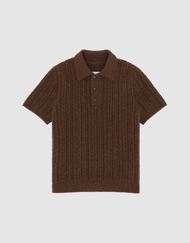 MM6 Maison Margiela - Cable 7G Knit Polo Shirt