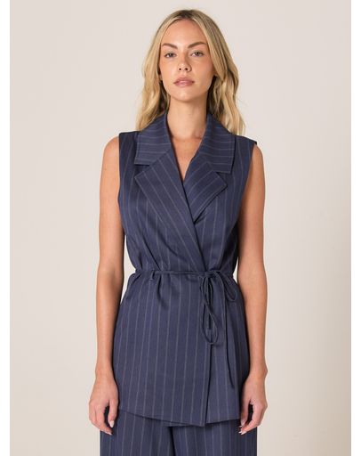 Navy Pinstripe
