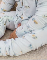 Kynd Baby - Day Or Night Onesie in Blue Haze Cars