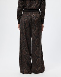 adidas Originals - Satin Snake Print Wide Leg Track Pants - ICONIC EXCLUSIVE