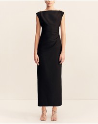 Shona Joy - Otis Draped High Neck Midi Dress