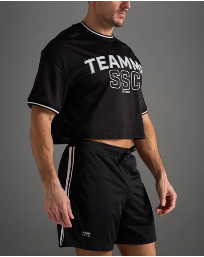 TEAMM8 - S.S.C. Fraternity Drop Sleeve Crop Tee