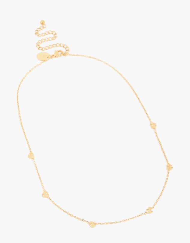 Lovisa - Waterproof Gold Plated Stainless Steel Micro Hearts Necklace