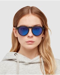 Hawkers Co - Polarized Black Blue Warwick Raw Sunglasses for Men and Women UV400