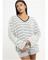 Subtitled - Julie Striped Long Sleeves Knit Jumper