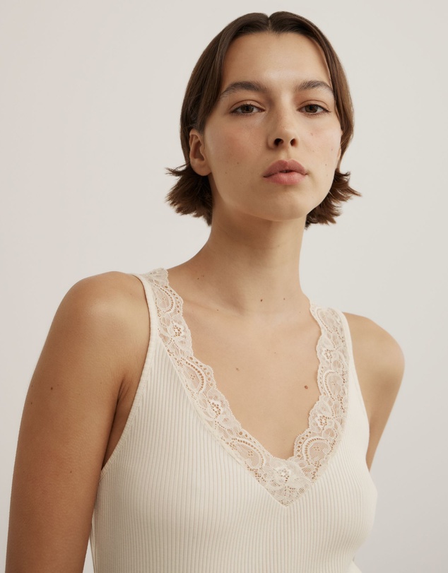 Witchery - Lace Rib Tank Top