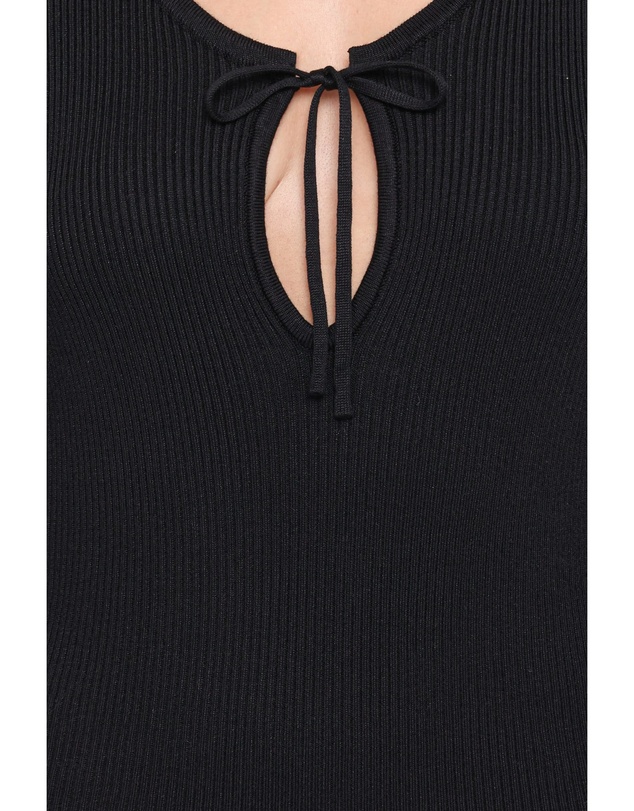 Petal & Pup - Desley Knit Long Sleeve Maxi Dress - Black