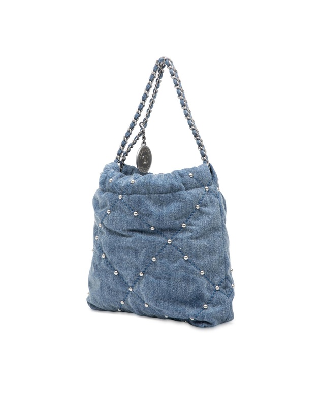 Pre-Loved by Azura Reborn - Pre-Loved Mini Denim Studded 22 Handbag